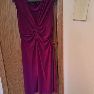 Chaps Magenta Midi Dress